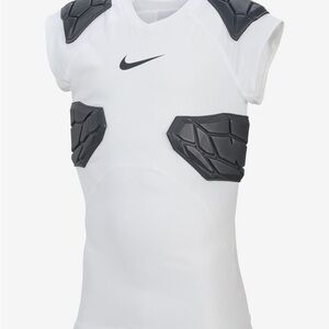 Nike White and Gray Padded Sports Top
